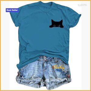 Soft Cotton Blend T-Shirt Classic Fit Short Sleeve Graphic Tee Casual